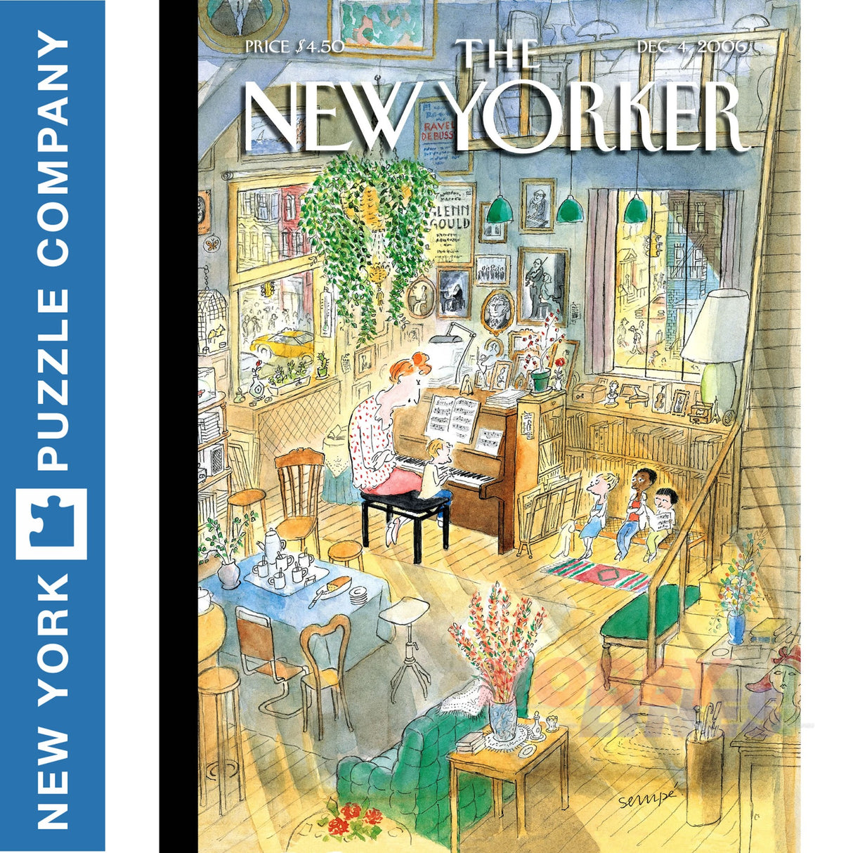 New Yorker THE PIANO LESSON New York Puzzle Company 1000pc Jigsaw NY016