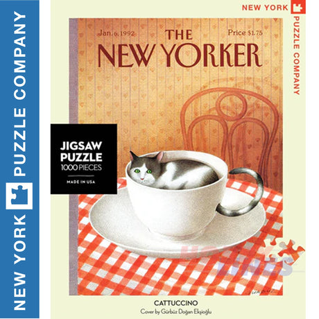 New Yorker CATTUCCINO New York Puzzle Comoany Cats 1000pc Jigsaw NY196