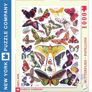 BUTTERFLIES ~ PAPILLONS New York Puzzle Company 1000pc Jigsaw PD633