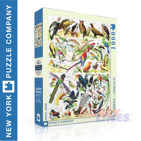 BIRDS ~ OISEAUX New York Puzzle Company 1000pc Jigsaw PD634