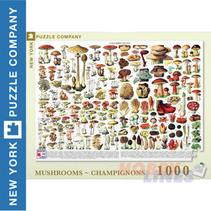 MUSHROOMS ~ CHAMPIGNONS New York Puzzle Company 1000pc Jigsaw PD638