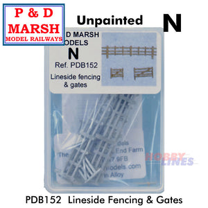 LINESIDE FENC1NG White metal P&D Marsh Unpainted N gauge B152