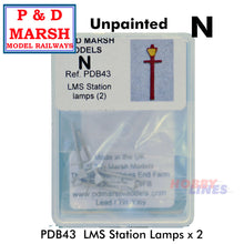 Load image into Gallery viewer, LMS STATION LAMPS White metal P&amp;D Marsh Unpainted N gauge B43
