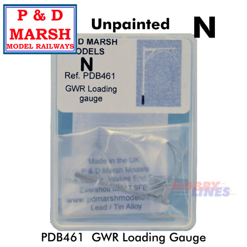 GWR LOADING GAUGE White metal P&D Marsh Unpainted N gauge B461