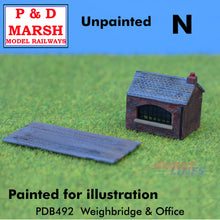 Load image into Gallery viewer, WEIGHBRIDGE &amp; OFFICE White metal P&amp;D Marsh Unpainted N gauge B492
