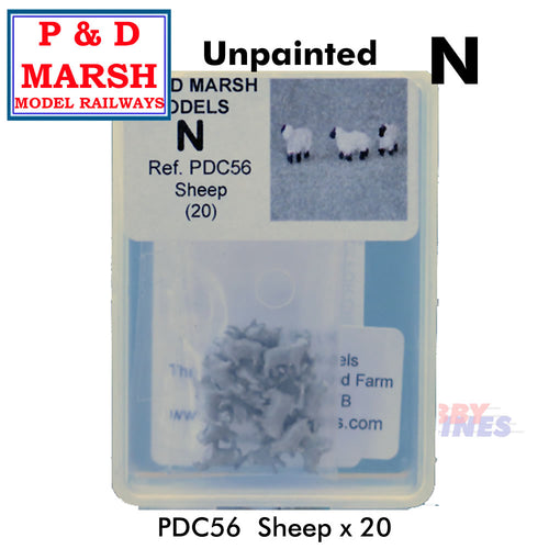 SHEEP white metal P&D Marsh Unpainted farm animals livestock N gauge C56