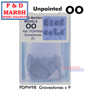 GRAVESTONES White metal P&D Marsh Unpainted OO gauge PW98
