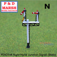 RH JUNCTION SIGNAL Painted ready to place P&D Marsh N gauge X354R