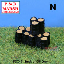 Load image into Gallery viewer, STACK OIL DRUMS Painted yard items ready to place P&amp;D Marsh N gauge X42
