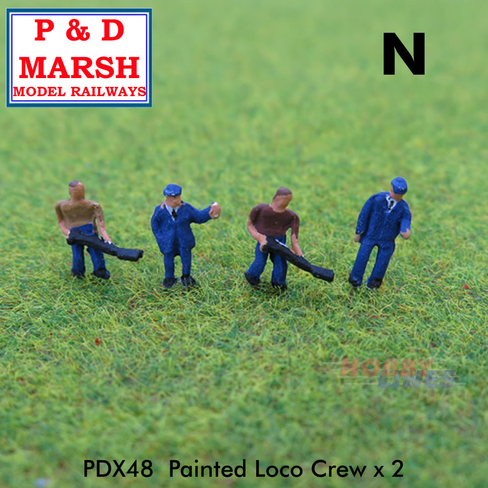 LOCO CREWS Painted figures ready to place P&D Marsh N gauge X48