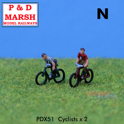 CYCLISTS PAINTED Painted figures ready to place P&D Marsh N gauge X51