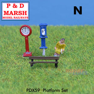 PLATFORM SET Painted ready to place P&D Marsh N gauge X59