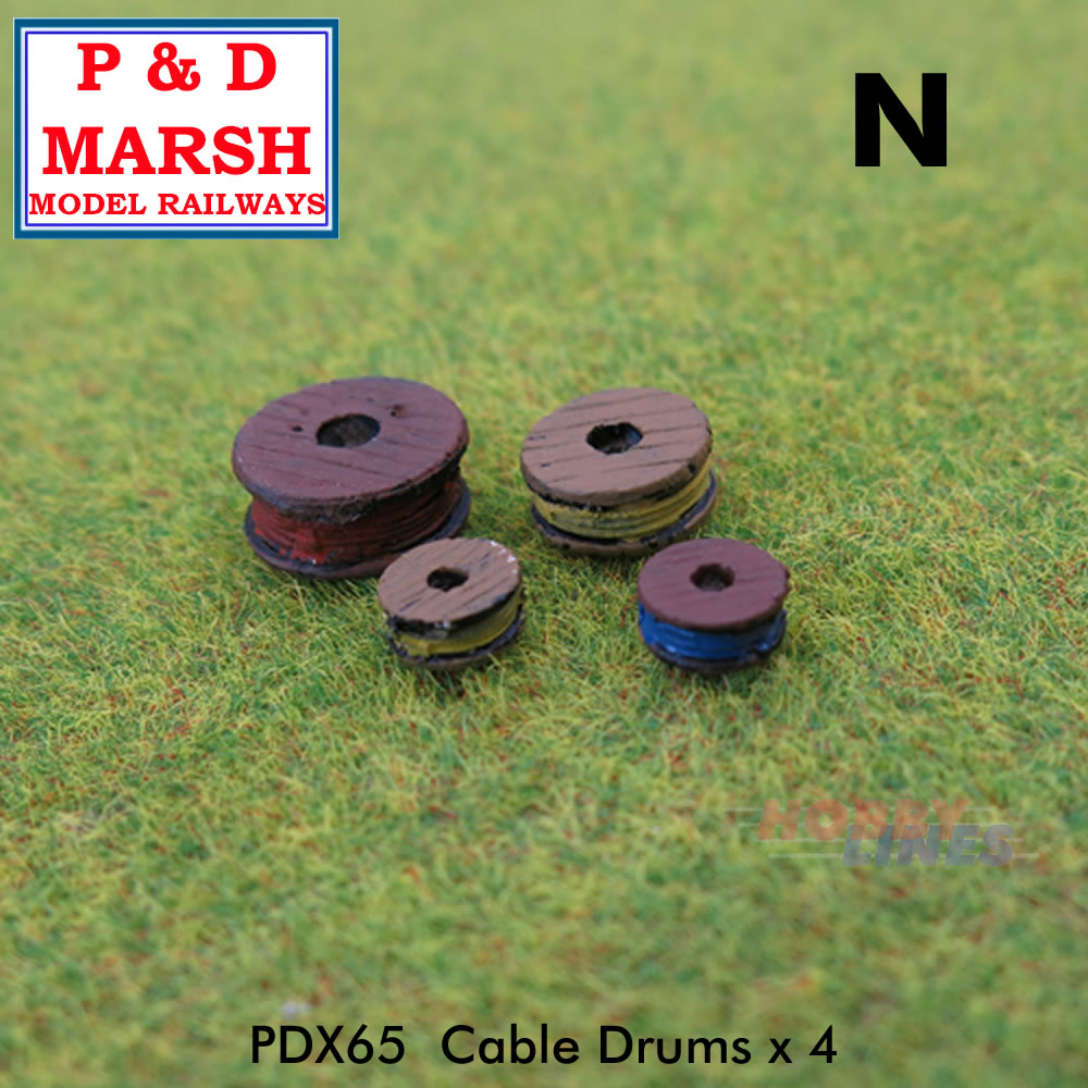 CABLE DRUMS Painted yard items ready to place P&D Marsh N gauge X65