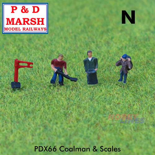 COALMEN & SCALES Painted figures ready to place P&D Marsh N gauge X66