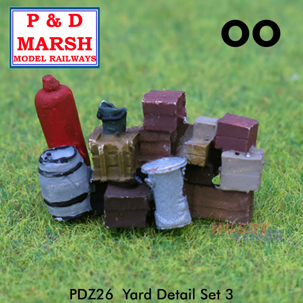 YARD DETAIL set 3 Painted ready to place P&D Marsh OO gauge Z26