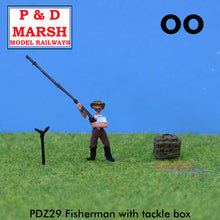 Load image into Gallery viewer, FISHERMAN WITH TACKLE BOX Painted ready to place P&amp;D Marsh OO gauge Z29
