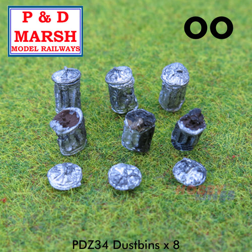 DUSTBINS Painted ready to place P&D Marsh OO gauge Z34