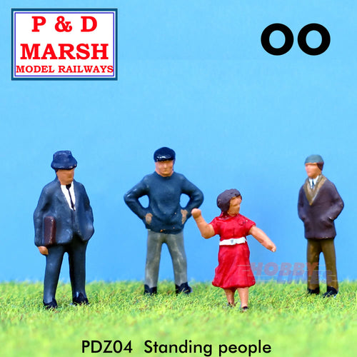 STANDING PEOPLE Painted figures ready to place P&D Marsh OO gauge Z04