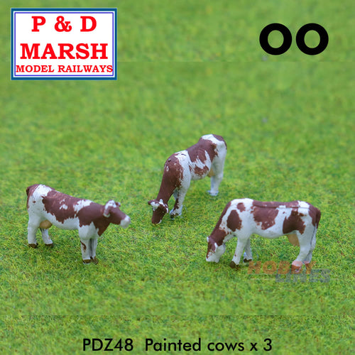 COWS Painted farm livestock animals ready to place P&D Marsh OO gauge Z48