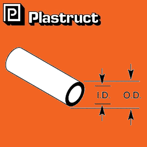 ROUND TUBES range styrene ABS plastic polystyrene  PTBFS Tube PLASTRUCT