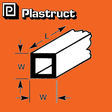 SQUARE TUBES range styrene ABS plastic polystyrene STFS PLASTRUCT