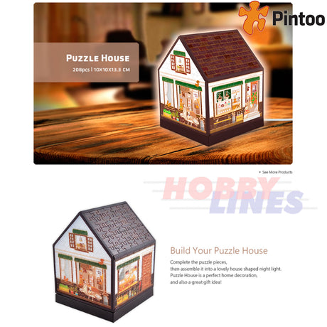 3D Puzzle House Latern LITTLE WOODEN CABIN LED 208 pcs PINTOO Puzzles R1005