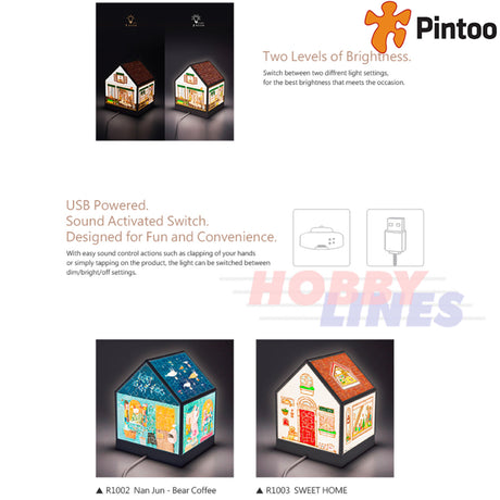 3D Puzzle House Latern HALF TIMBERED HOUSE LED 208 pcs PINTOO Puzzles R1006