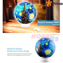 Load image into Gallery viewer, 3D Puzzle PURPLE GLOBE 3&quot; LED USB light Translucent Earth 60pc PINTOO J1021
