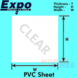 CLEAR PVC SHEET 0.22-0.42mm(9-17 Thou) 228 x 330mm pack 3 A4 plastic Expo Tools