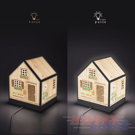 3D Puzzle House Latern LITTLE WOODEN CABIN LED 208 pcs PINTOO Puzzles R1005