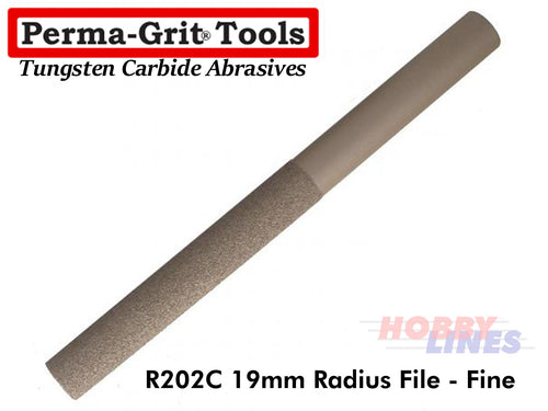 Perma-Grit R202F FILE LARGE ROUND Fine19mm tube Tungsten Carbide Permagrit