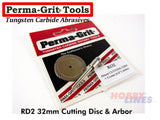 Perma-Grit RD1 CUTTING DISC 32mm Diameter with Arbor Tungsten Carbide Permagrit