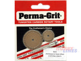 Perma-Grit RD3 CUTTING DISC SET 19 & 32mm dia w Arbor Tungsten Carbide Permagrit