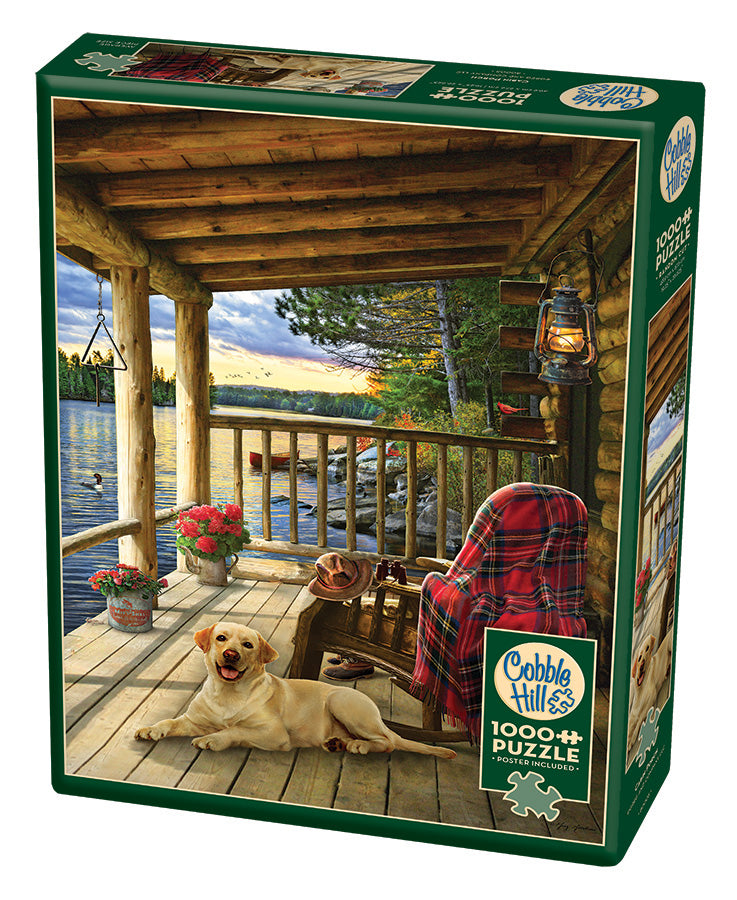 Cobble Hill Greg Gordiano CABIN PORCH 1000 pc Quality Jigsaw Puzzle 80005