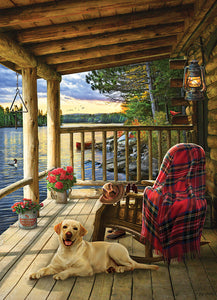 Cobble Hill Greg Gordiano CABIN PORCH 1000 pc Quality Jigsaw Puzzle 80005