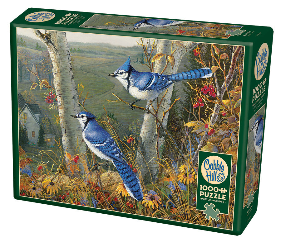 Cobble Hill Sam Timm BLUE JAYS Birds 1000pc Quality Jigsaw Puzzle 80021