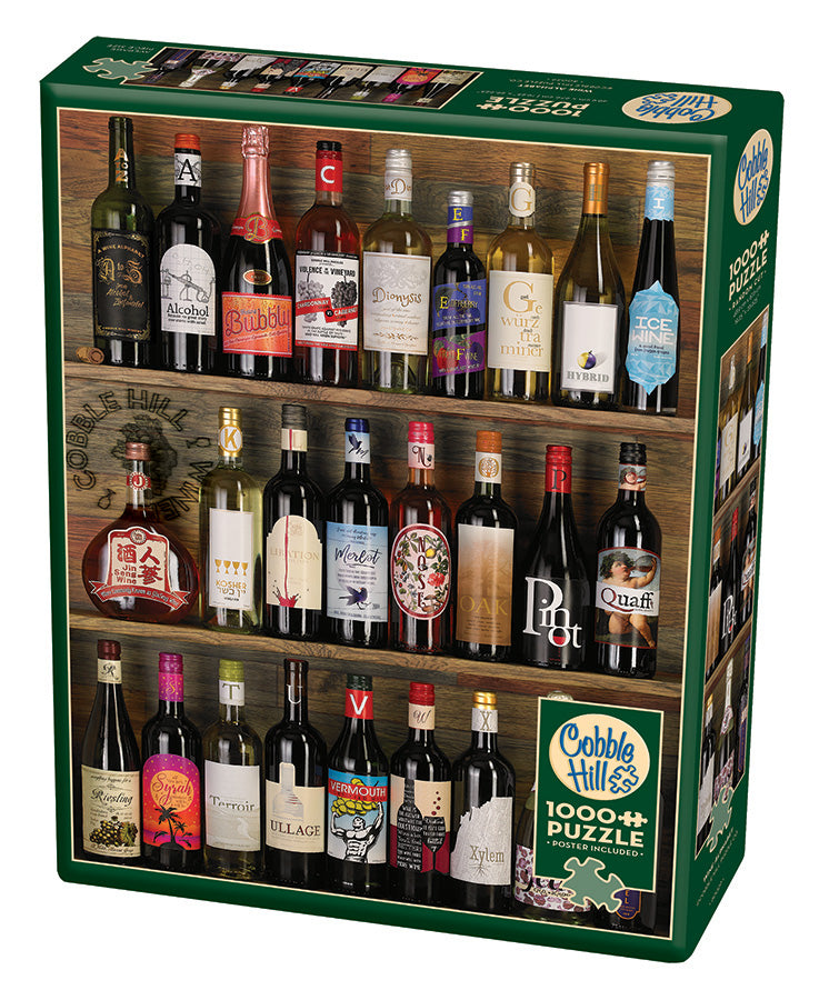 Cobble Hill Creations WINE ALPHABET 1000pc Quality Jigsaw Puzzle 80029