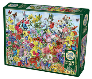 Cobble Hill Barbara Behr BUTTERFLY GARDEN 1000pc Quality Jigsaw Puzzle 80032