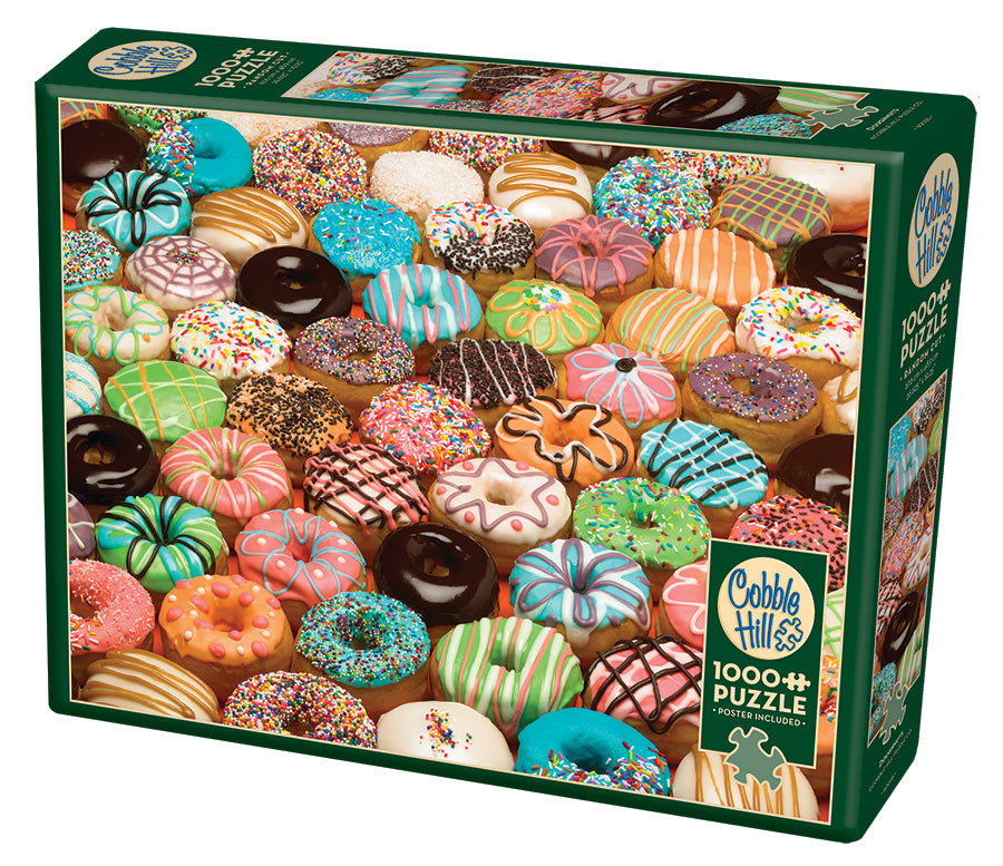 Cobble Hill Puzzle Company DOUGHNUTS Quality 1000pc Jigsaw Puzzle 80035