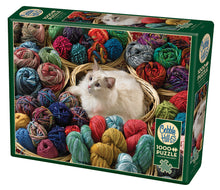 Load image into Gallery viewer, Cobble Hill FUR BALL Cat &amp; Wool Yarns Quality 1000pc Jigsaw Puzzle 80072
