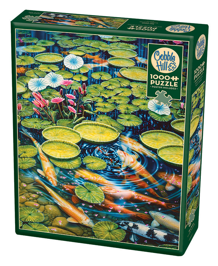 Cobble Hill Larry Taugher KOI POND quality 1000pc Jigsaw Puzzle 80022