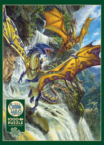 Cobble Hill Matthew Stewart WATERFALL DRAGONS Quality 1000pc Jigsaw Puzzle 80105