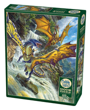 Load image into Gallery viewer, Cobble Hill Matthew Stewart WATERFALL DRAGONS Quality 1000pc Jigsaw Puzzle 80105
