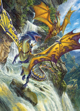 Load image into Gallery viewer, Cobble Hill Matthew Stewart WATERFALL DRAGONS Quality 1000pc Jigsaw Puzzle 80105
