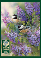 Load image into Gallery viewer, Cobble Hill Rosemay Millette CHICKADEES &amp; LILACS 1000pc Jigsaw Puzzle 80112
