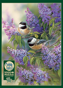 Cobble Hill Rosemay Millette CHICKADEES & LILACS 1000pc Jigsaw Puzzle 80112