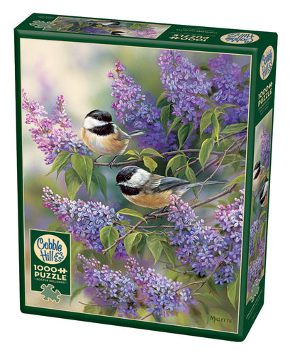 Cobble Hill Rosemay Millette CHICKADEES & LILACS 1000pc Jigsaw Puzzle 80112