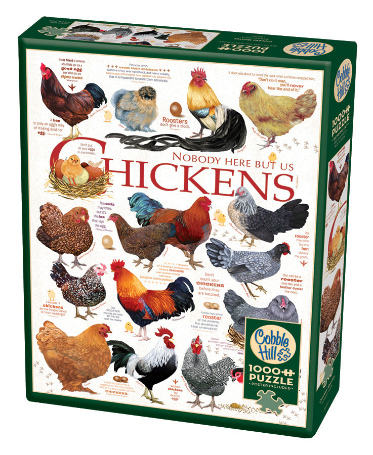 Cobble Hill Ashley Davies CHICKEN QUOTES quality 1000pc Jigsaw Puzzle 80120