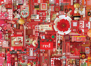 Cobble Hill Shelley Davies RED - Colours series 1000pc Jigsaw Puzzle 80146