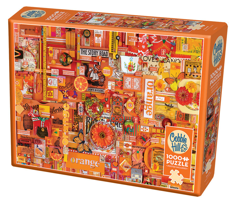 Cobble Hill Shelley Davies ORANGE - Colours series 1000pc Jigsaw Puzzle 80147